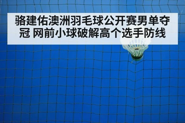 骆建佑澳洲羽毛球公开赛男单夺冠 网前小球破解高个选手防线